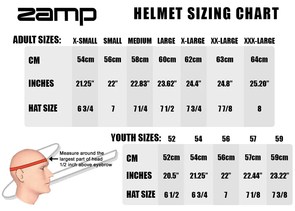 ZAMP RZ-18H Open-Face Helmet, Snell SA-2020 - Gloss White