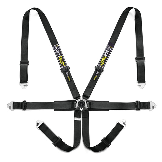 Racetech - Pro International 6-Point Harness - FIA Approved 2inch, Black