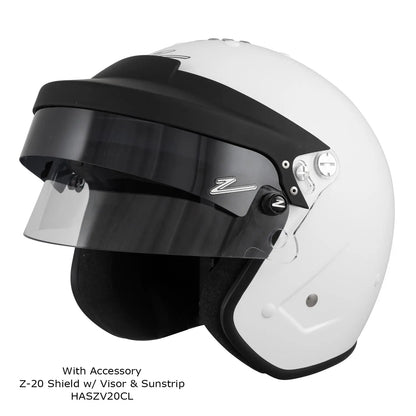 ZAMP RZ-18H Open-Face Helmet, Snell SA-2020 - Gloss White