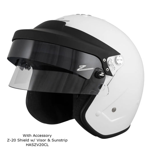 ZAMP RZ-18H Open-Face Helmet, Snell SA-2020 - Gloss White