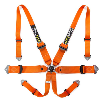 Racetech - Magnum 6-point FHR Lightweight Harness - FIA Approved, Red