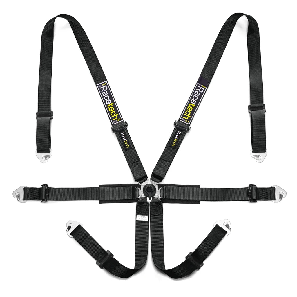 Racetech - Pro International 6-Point Harness - FIA Approved 2inch, Black